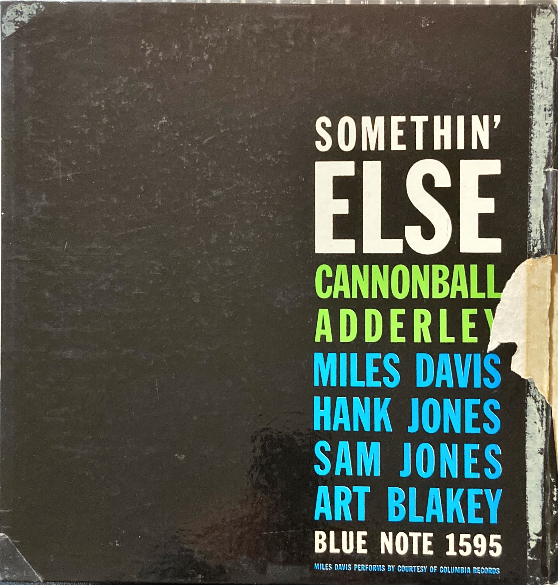 Cannonball Adderley / Somethin’ Else LP/ BLUE NOTE BLP-1595 Repress ...